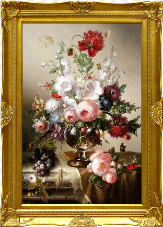huayiyuan handmade oil painting flowers classical european - hildegard schwammberger