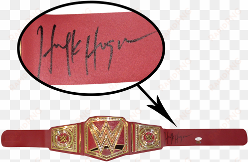 hulk hogan autographed wrestling championship belt - belt