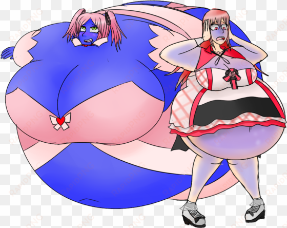 huniepop cartoon fictional character anime joint - anime girl blueberry inflation