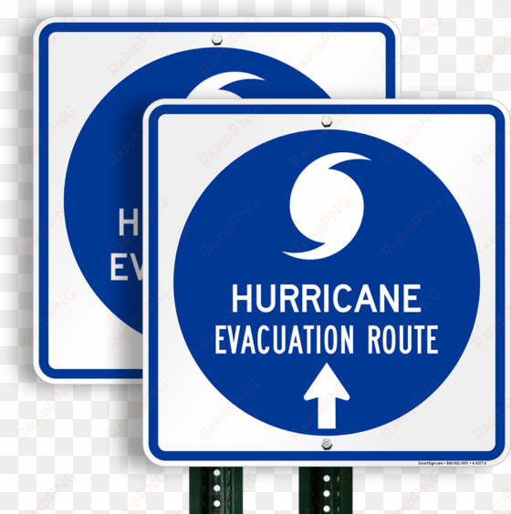 hurricane evacuation route ahead arrow sign - sign