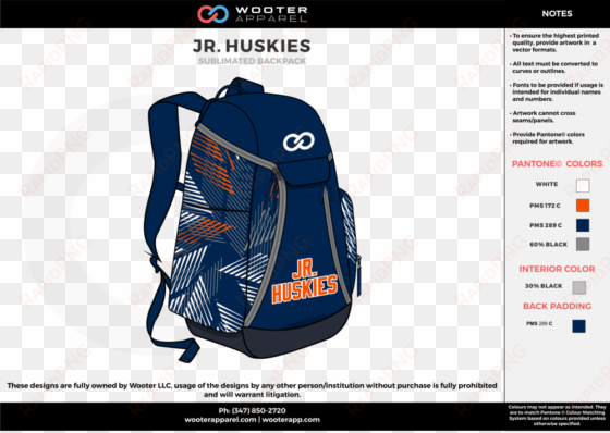 huskies navy blue gray orange custom basketball backpacks, - backpack