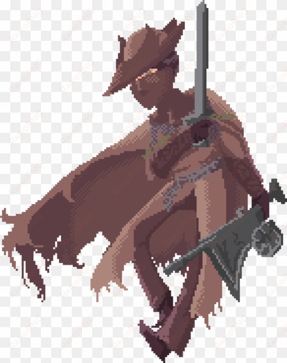 i draw people's bloodborne characters - bloodborne pixel art transparent background