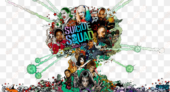 i haven't been able to get to the movies as much as - suicide squad poster png