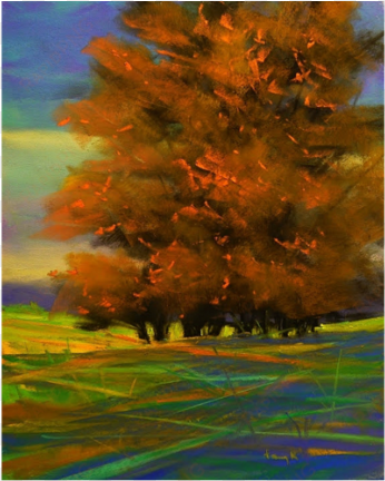 i heard you singing where the trees touch the ground - painting