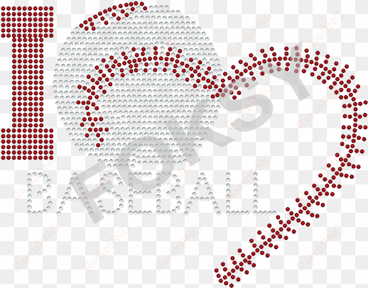 I Love Baseball Iron On Rhinestone Heat Transfer, Baseball - Heart transparent png image