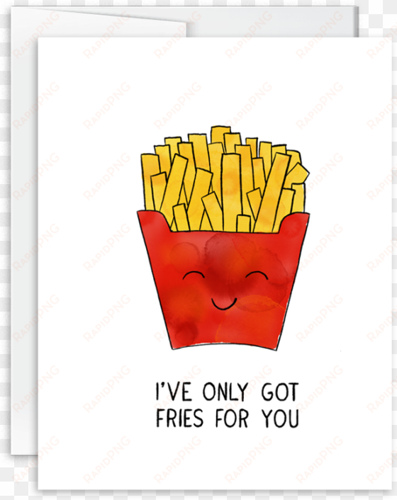 i only have fries for you watercolor greeting love - love