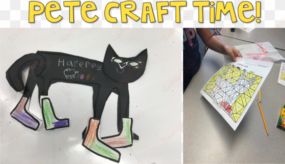 i read, "pete the cat, i love my white shoes," and - black cat