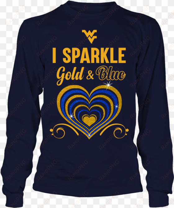 i sparkle gold & blue heart west virginia mountaineers - just a small town girl png