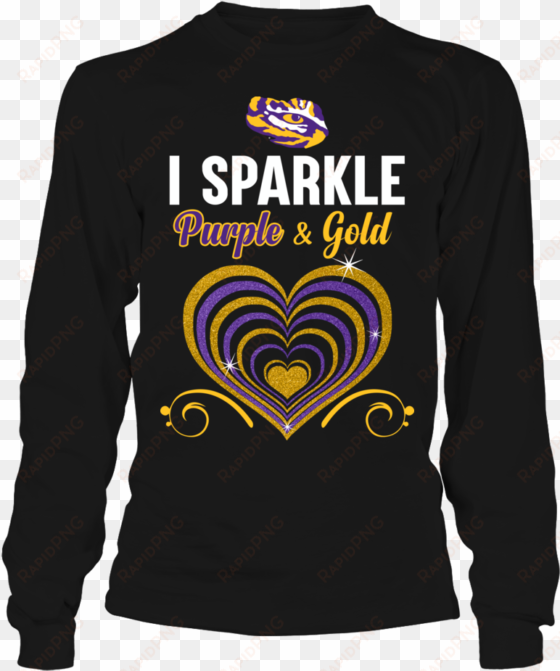 i sparkle purple gold lsu tigers shirt - hurricane heart
