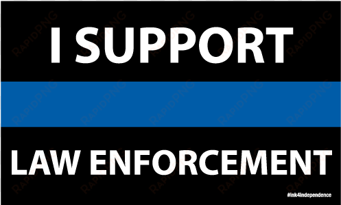 i support law enforcement thin blue line decal - support first responders decal