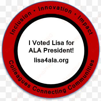 “i voted lisa for ala president”- virtual sticker lisa - circle