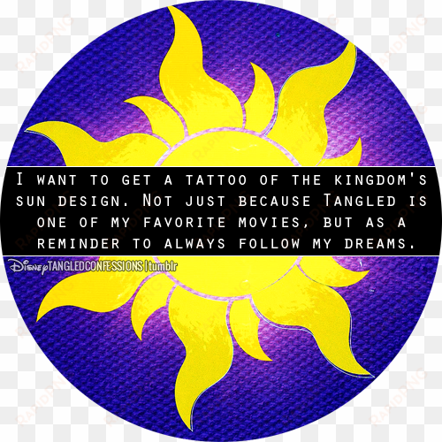 "i want to get a tattoo of the kingdoms sun design - disney tangled