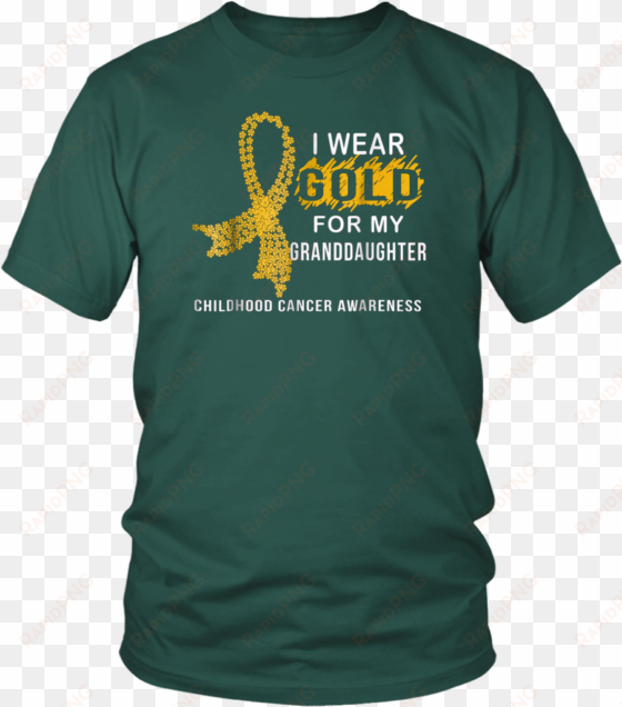 i wear gold for my granddaughter gold ribbon t-shirt
