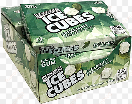 ice breakers ice cubes spearmint sugar free gum 12-cube - ice breakers ice cubes sugar-free gum, spearmint flavor,