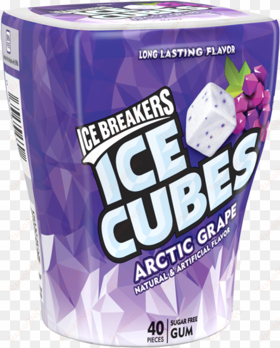 ice breakers ice cubes, sugar free grape gum, - cubes gum arctic grape