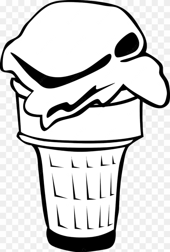 ice cream clipart black and white - ice cream cone clip art