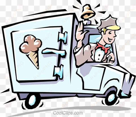 ice cream truck royalty free vector clip art illustration - ice cream truck clip art