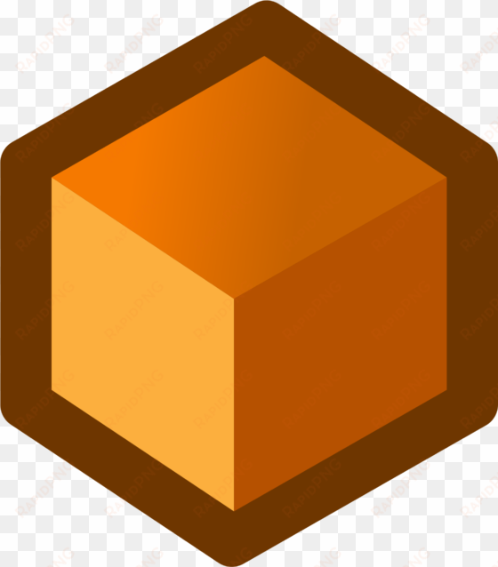 icon cube orange png image - yellow cube icon