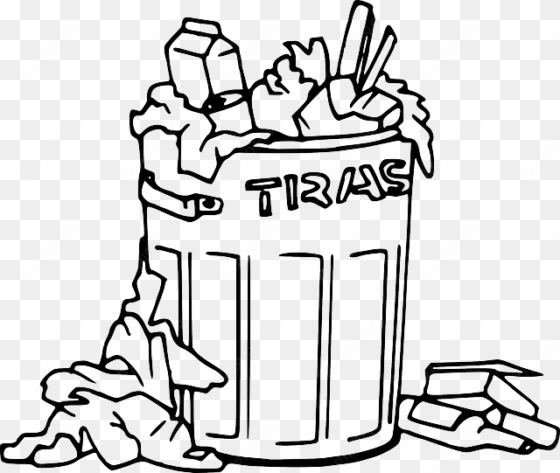 icon, food, white, cartoon, page, can, out, free, - clip art black and white garbage