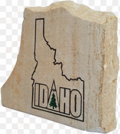 idaho shape decorative real stone sign - idaho