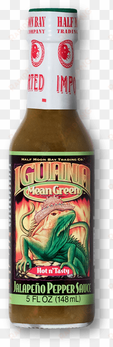 iguana mean green hot n tasty jalapeño pepper sauce - iguana mean green jalapeño pepper sauce