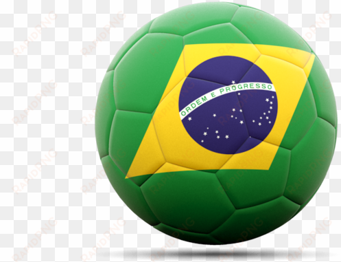 Illustration Of Flag Of Brazil - Brazil Flag With Football transparent png image