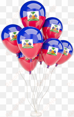 illustration of flag of haiti - flag of vietnam on balloon