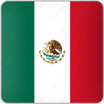 illustration of flag of mexico - mexico flag square icon