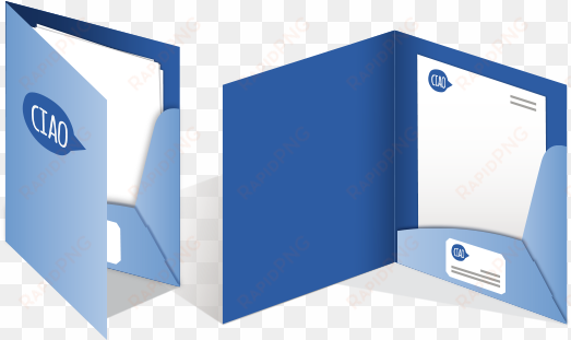 illustration of two presentation folders - folder print custom