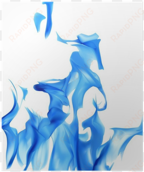 illustration with isolated blue fire poster • pixers® - flame
