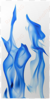 illustration with isolated blue flame poster • pixers® - blue