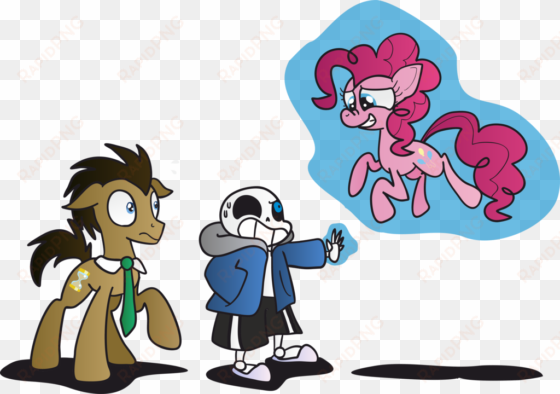 ilovegir64, crossover, doctor whooves, male, pinkie - undertale meets my little pony