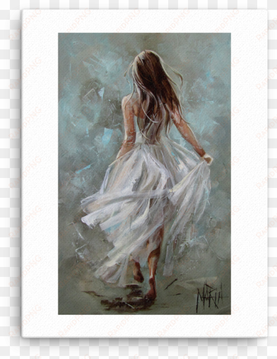 i'm coming home - girl running painting