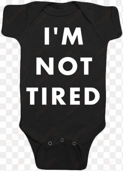 i'm not tired black one-piece with snaps - human action