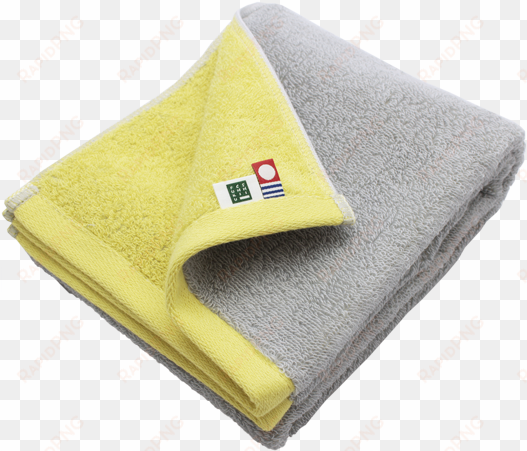 imabari towel face towel anytime reversible grey/yellow - imabari