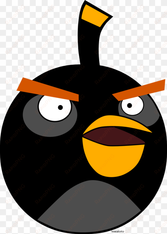 image black bird angry birds by lewatoto d4glkhp png - black angry bird png