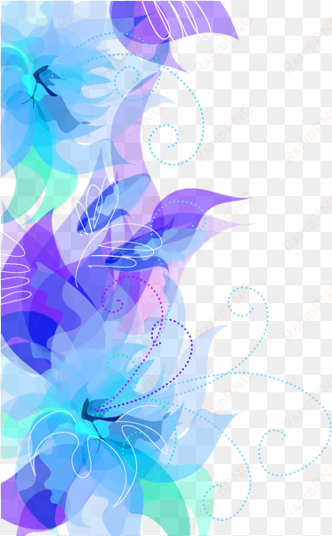 image border, wallpaper backgrounds, wallpaper art, - blue flower border transparent background