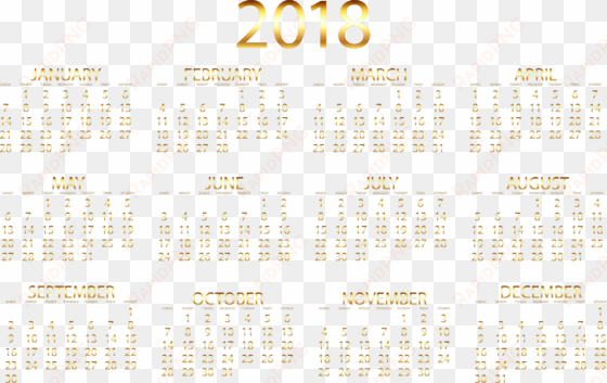 image download gold no background big image png - calendar 2018 transparent background