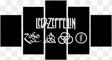 image is loading led zeppelin music band 5 pieces canvas - led zepplin logo png