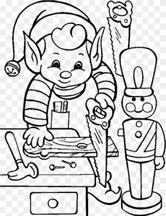 image library stock drawing christmas elf - boy christmas coloring pages