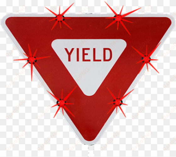 image logo for lighted roadway signs - yield sign