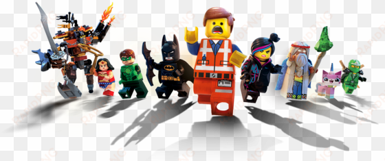 image minifig group background clipart freeuse stock - lego movie characters png