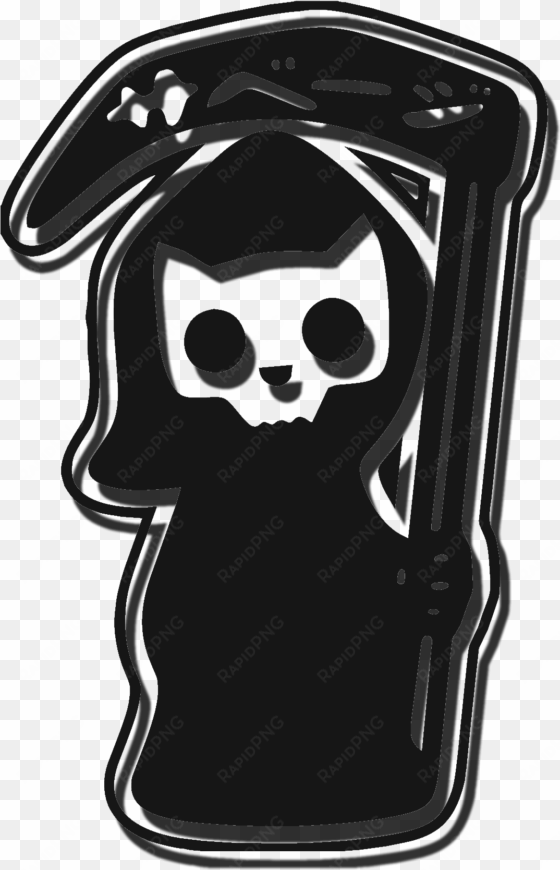 image of getsavage reaper cat diecut decal - mobile phone case