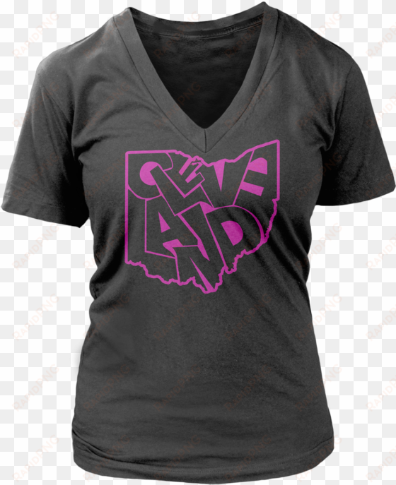 image of girl's ohio outline pink - vneck je suis prest