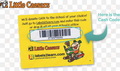 image of lil' caesar's logo and cash code - little caesars