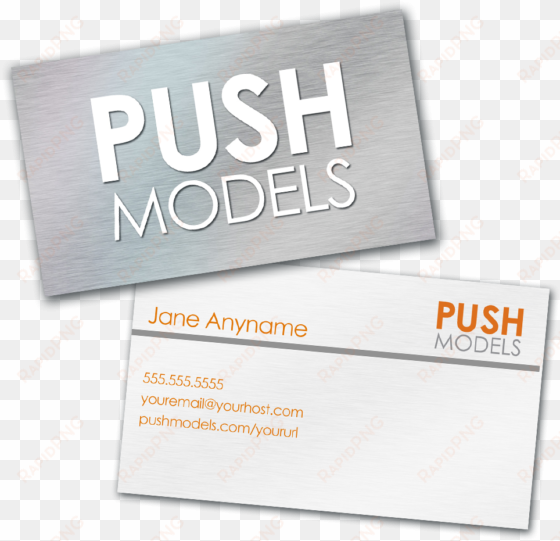 image of personalized push models business card - model