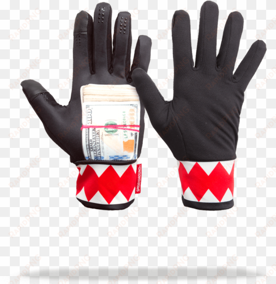 image of sprayground - money rolled vertical shark gloves s/m