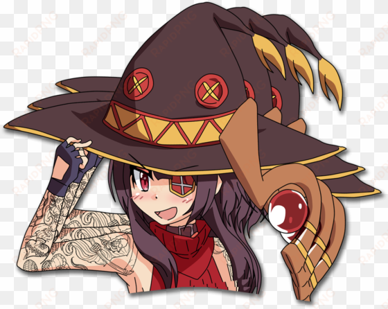 image of tatted megumin - cartoon