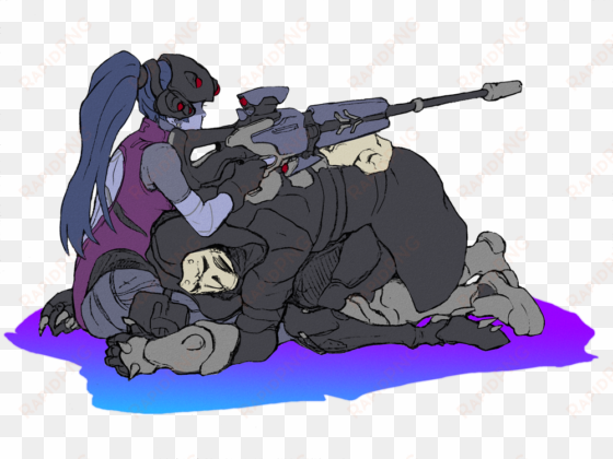 image result for overwatch - widowmaker and reaper love