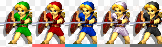 image result for ssbm link costume - young link melee skins